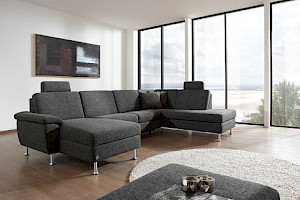 Ecksofa Z21888 - Stoffbezug, Longchair-2-Sitzer-Anbausofa