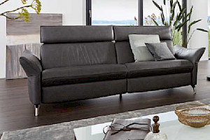 Ledersofa Z21959 - 2,5 Sitzer mit Funktion