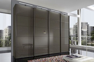 Kleiderschrank 4-türig Havanna Dekor/Glasfront Z22060-1