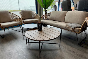 Gartenlounge-Set modern Metall grün/grau oder grau
