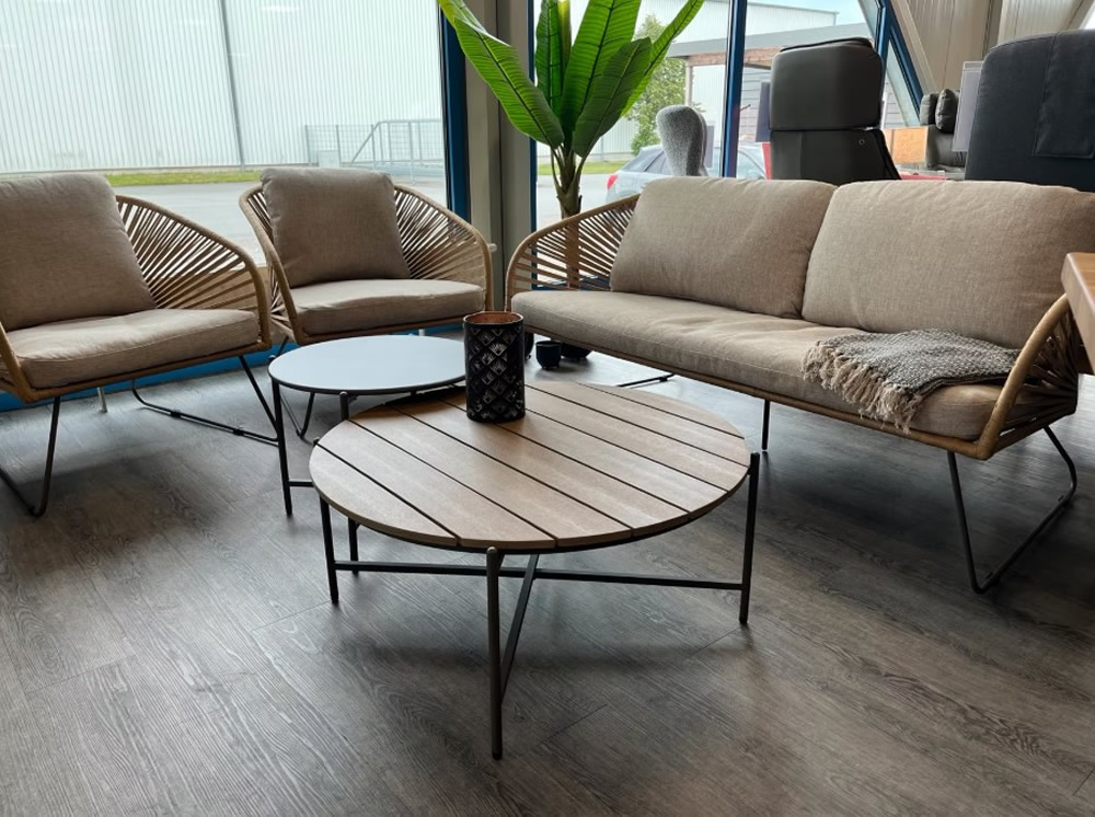 Gartenlounge-Set modern Metall grün/grau oder grau