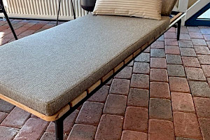 Gartenliege aus massivem Teakholz verstellbar inkl