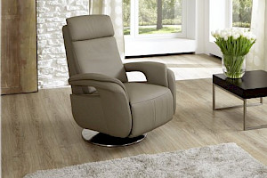 Sessel Z20007 - Lederbezug mocca, verstellbar (Kopie)